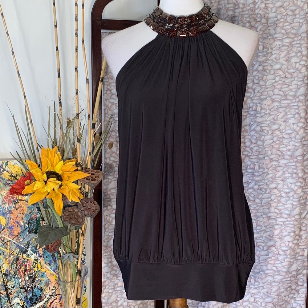 Linda Segal black halter top. - Picture 2 of 7